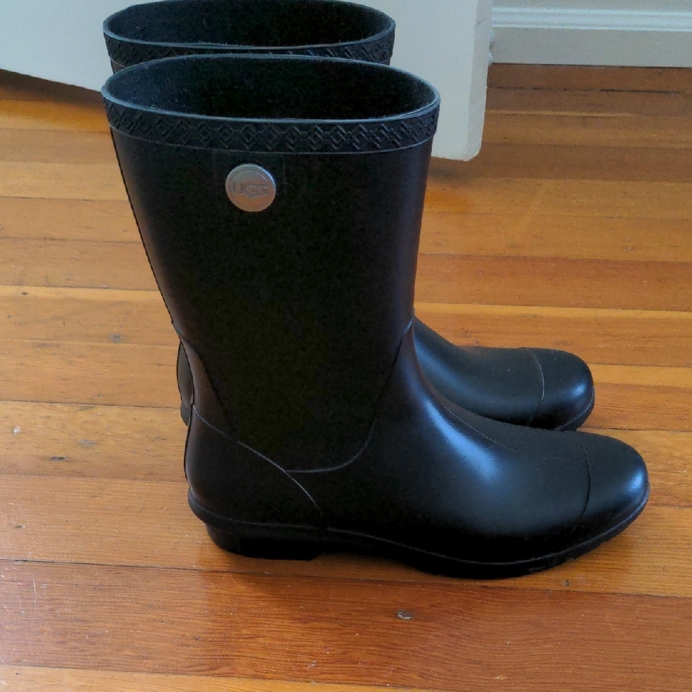 UGG Black Rain Boots